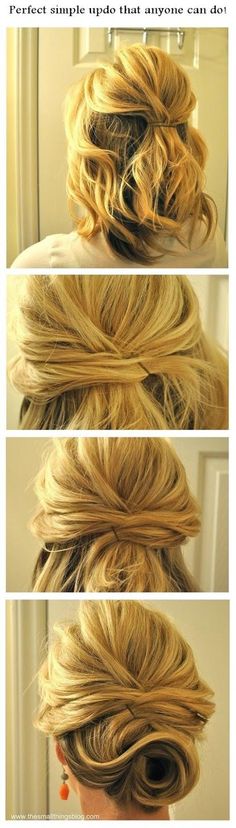 16 Pretty and Chic Updos for Medium Length Hair Pretty Designs