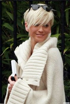 Super Short Pale Blond Hairstyle