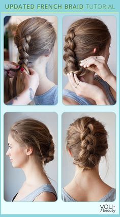 Updated French Braid Updo Hairstyle Tutorial