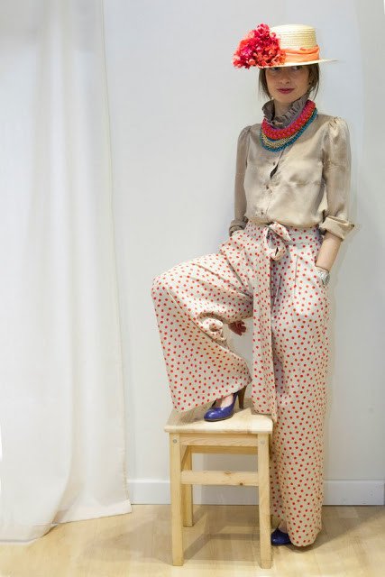 Vintage Outfit Idea with Polka Pants