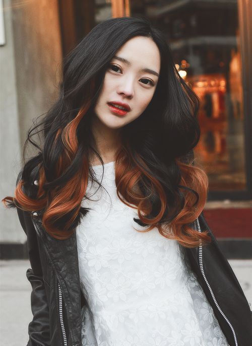 Amazing Colored Long Wavy Hair for Asian Hairstyles