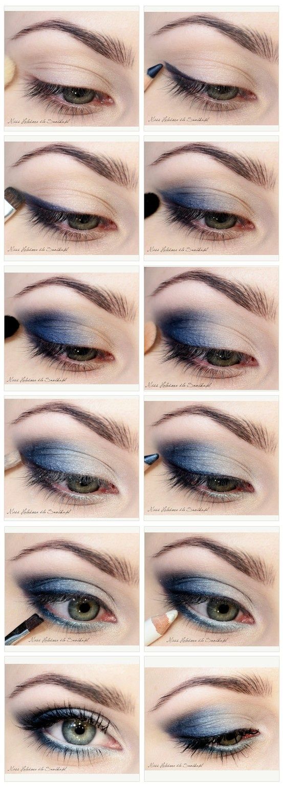 Blue Smoky Eye Makeup Tutorial