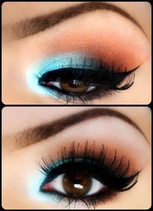 Blue and Black Eye Shadow