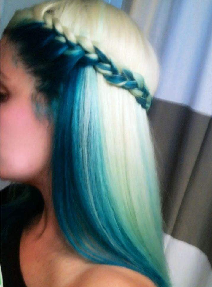 Blue and Blond Colored Hairstyle