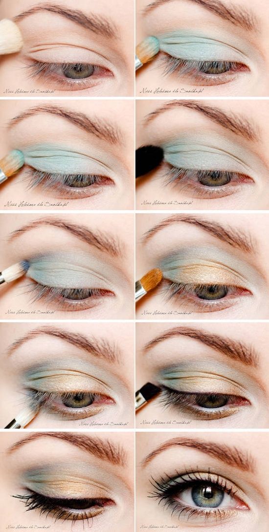Blue and Gold Eye Shadow
