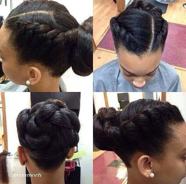 Braided Black Updo Hairstyle