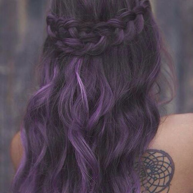Braided Purple Hairstyle