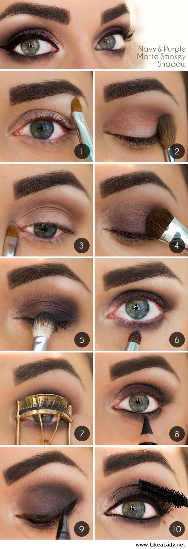 Brown Smoky Eye Makeup Tutorial with Full Brows