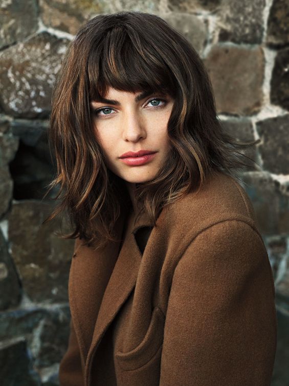 Caramel Highlighted Curly Bob Hairstyle