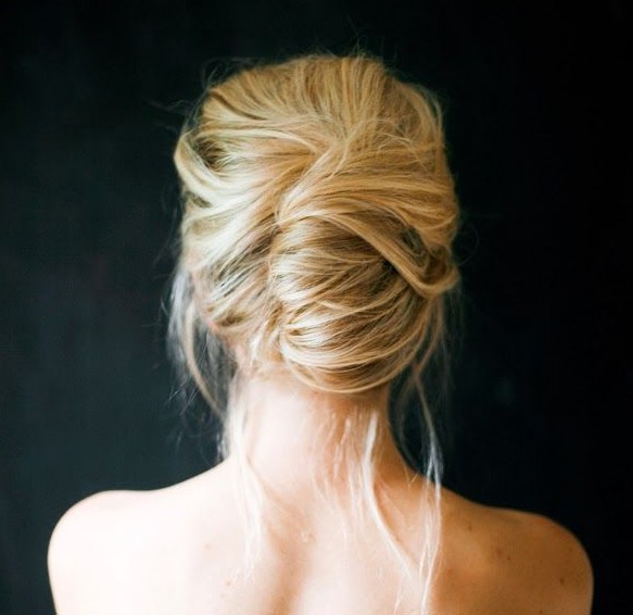 Casual Messy Updo for Wedding