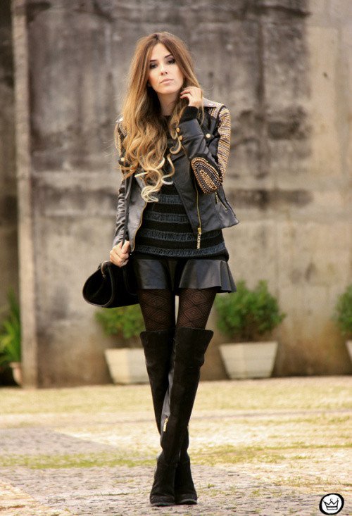 Chic Over-Knee Boots Outfit Idea for 2015