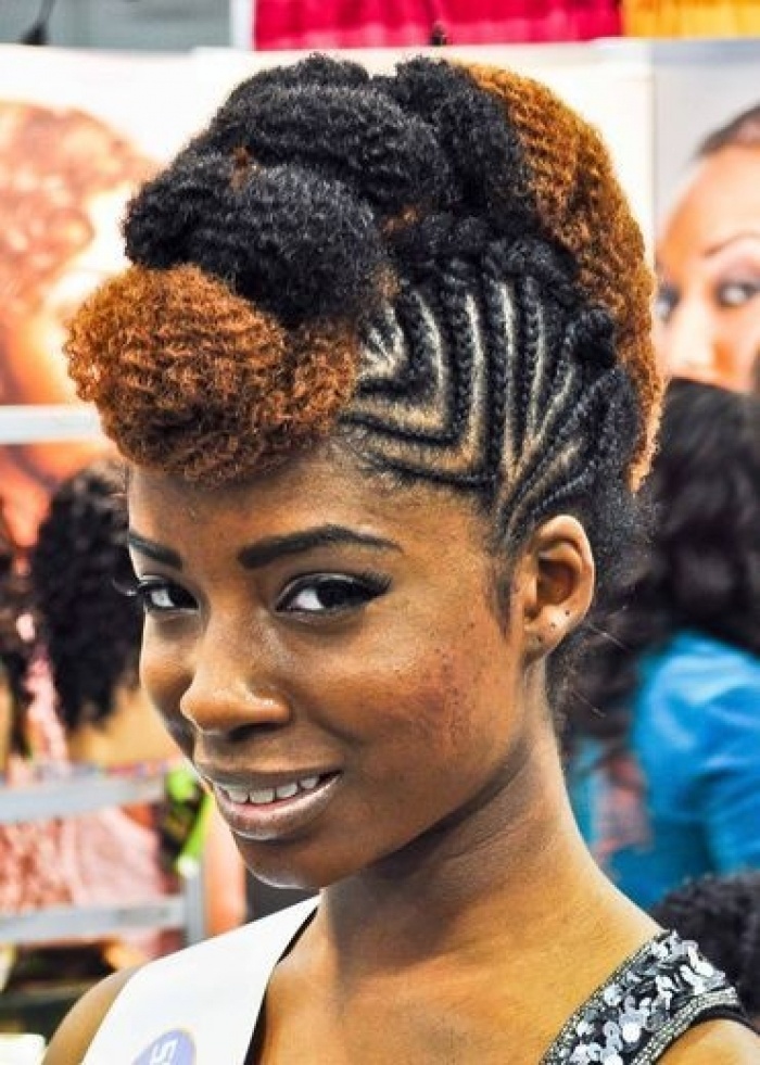 Cool African Hair Braiding Updo Style/Pinterest