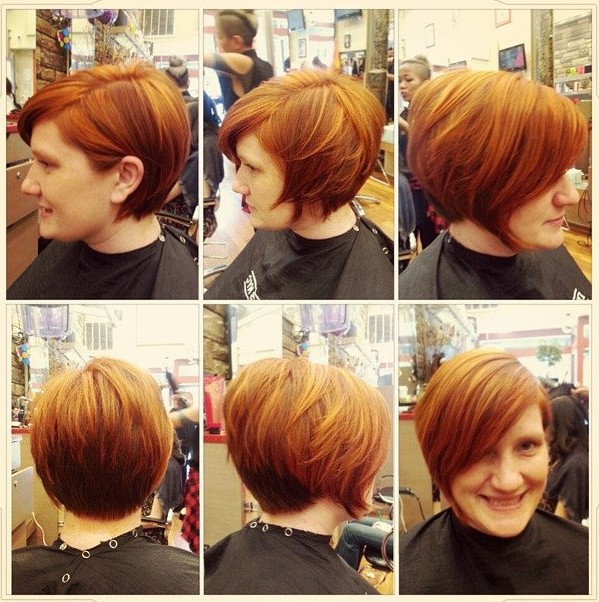Cool Short Brown Hairstyle with Bangs for Thick Hair