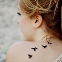 Cute Birds on Shoulder Blade