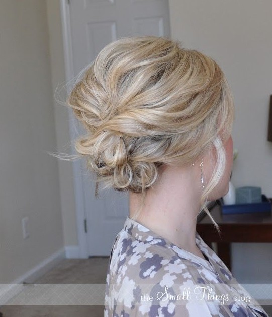 Easy Messy Updo for Wedding
