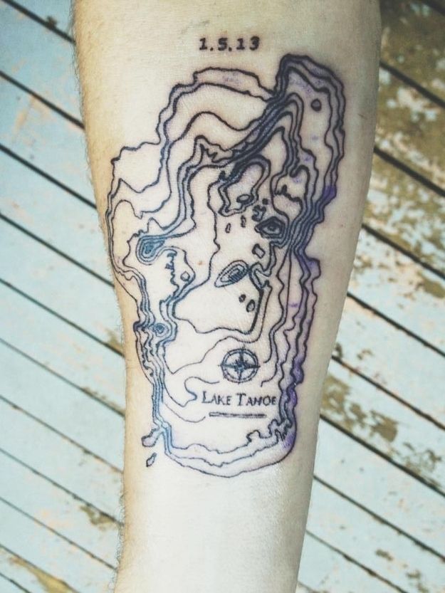 Favorite Place Map Tattoo