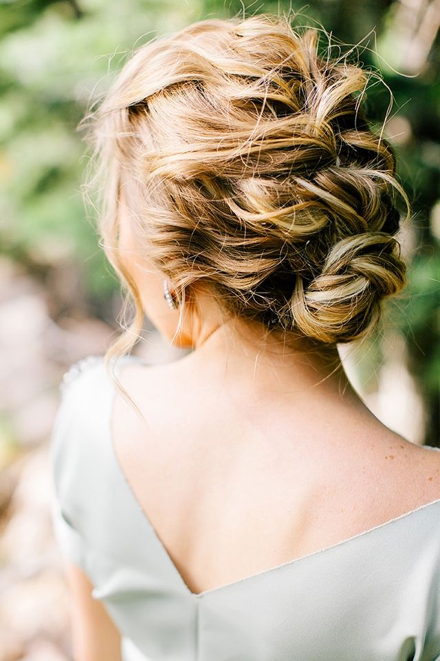 French Braided Updo for Mid-length Hair
