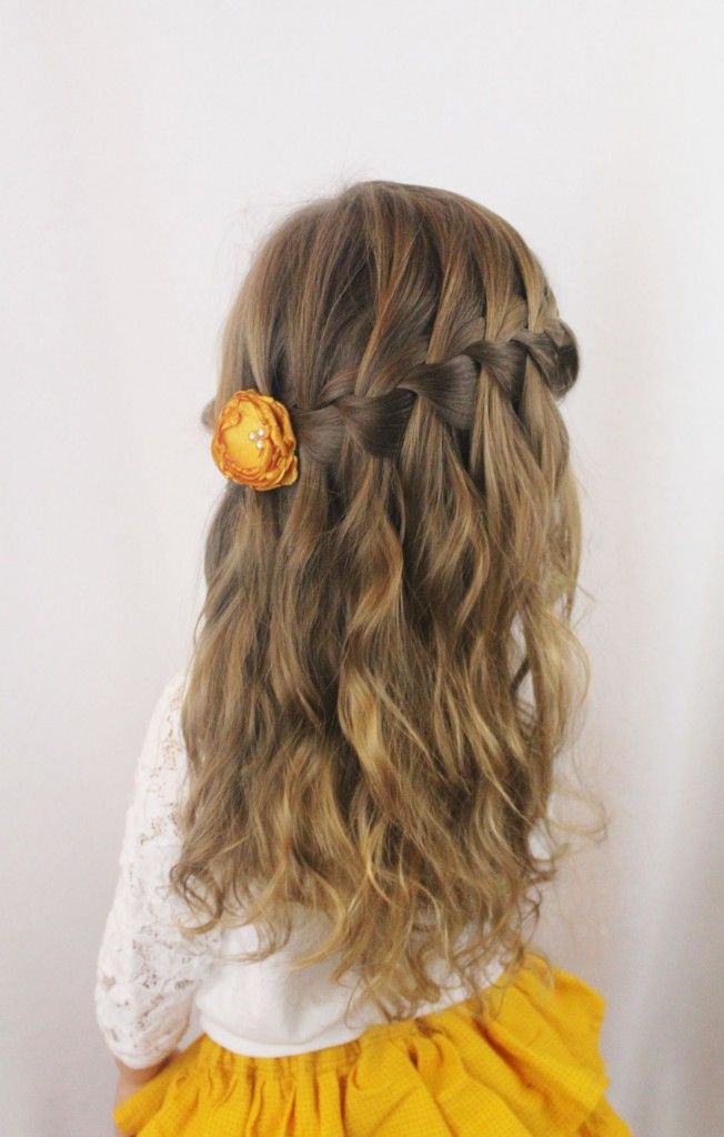 Fun Waterfall Braided Hairstyle for Little Girls