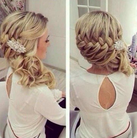 Glamorous Bridesmaid Hairstyle for Long Hair