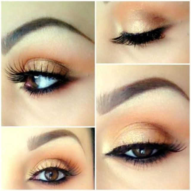 Golden Peach Eye Makeup