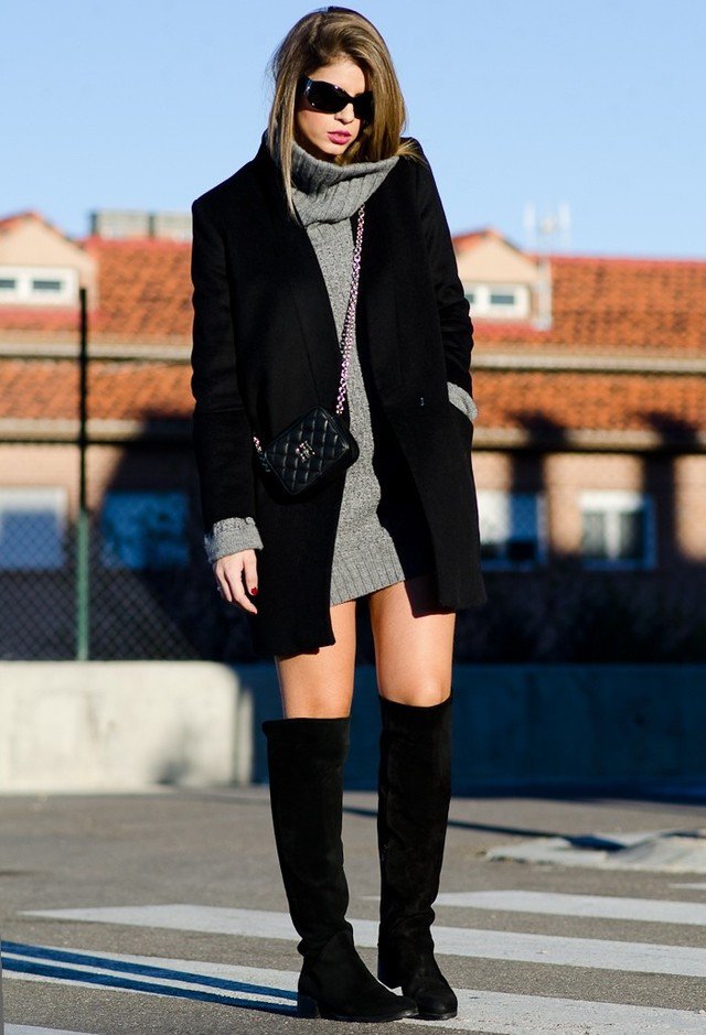 Grey and Black Outfit Idea