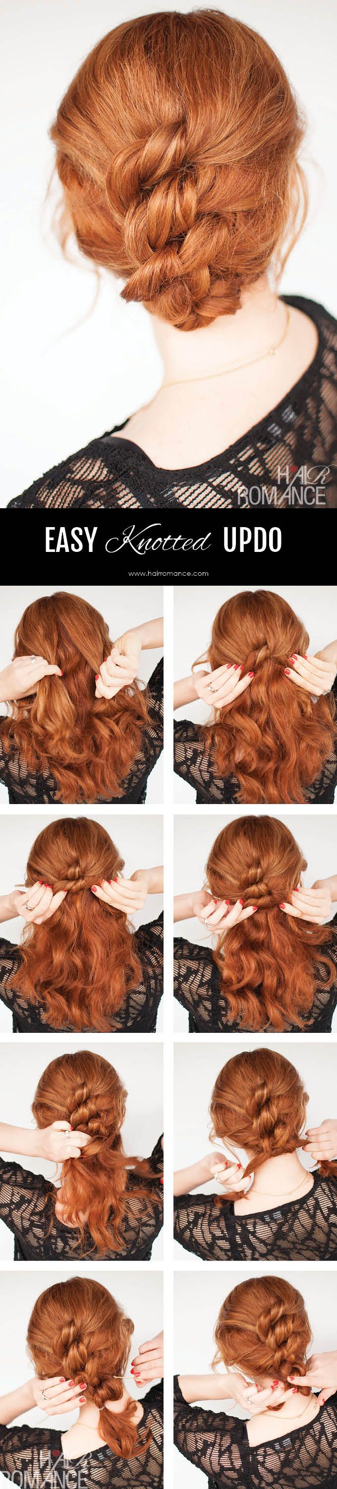 Knotted Updo Hairstyle Tutorial