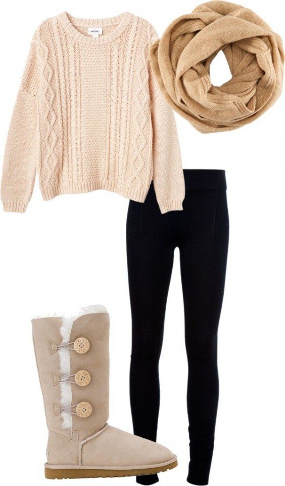 Leggings and Boots Outfit