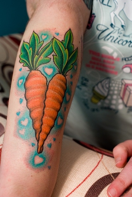 Lovely Carrot Tattoos
