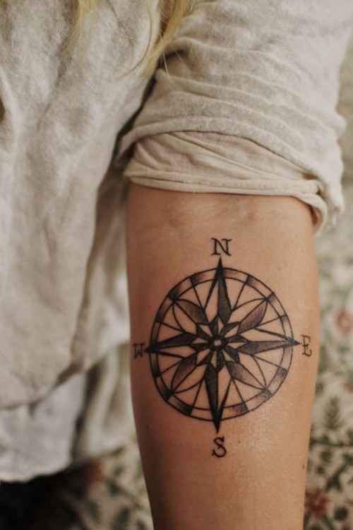 Lovely Compass Tattoo for Men