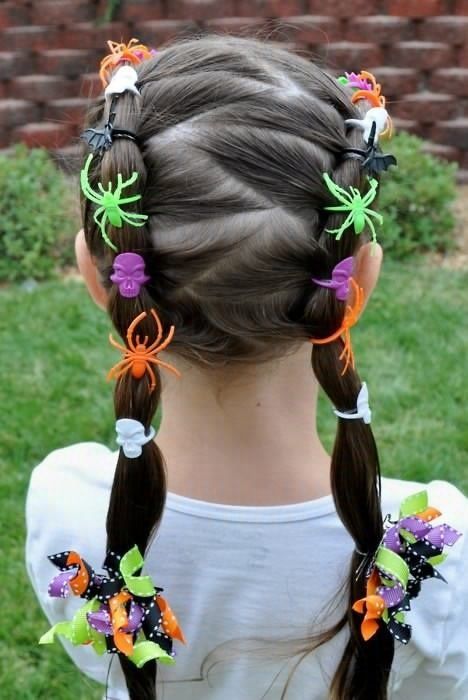 Lovely Halloween Hairstyle for Little Girls