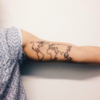 Map Tattoo on Arm