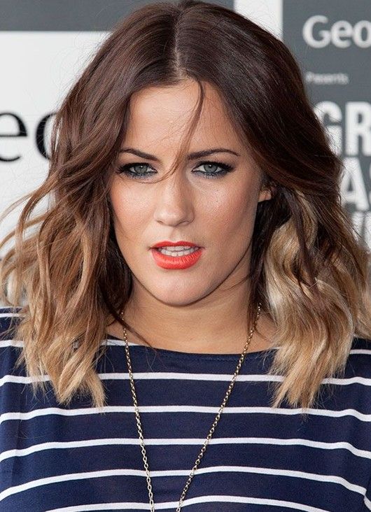 Medium Hairstyle With Bangs for Ombre Hair