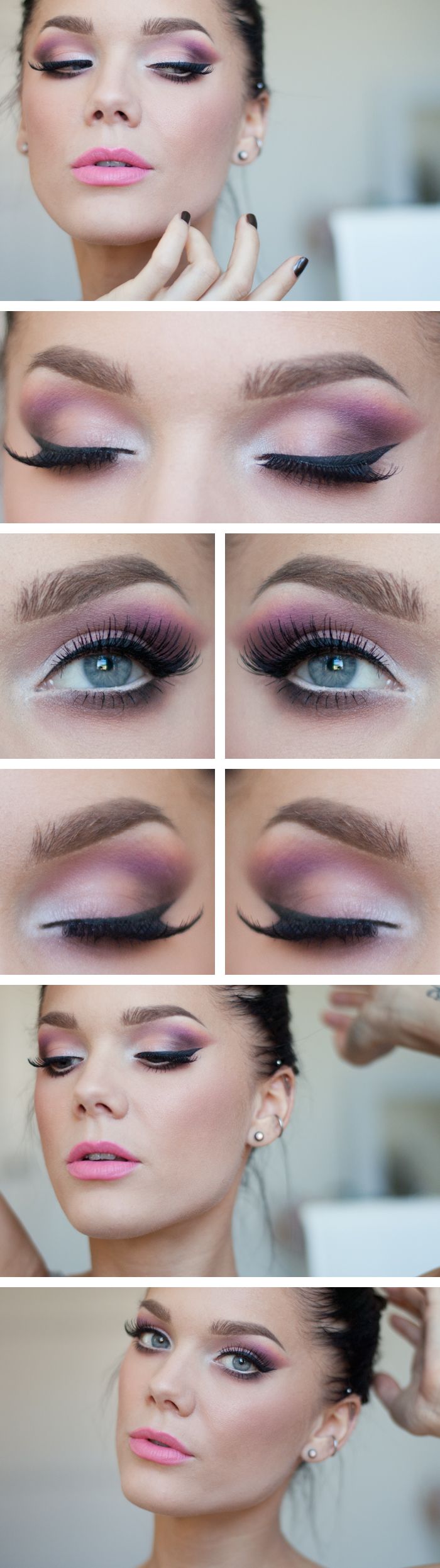Pink and White Eye Shadow