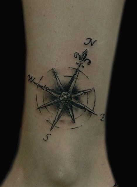 Pretty Compass Tattoo