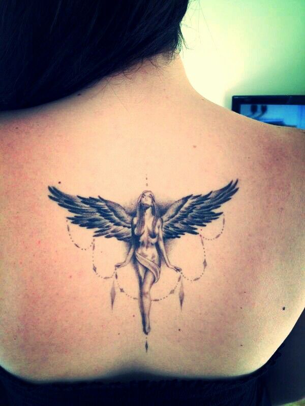 Pretty Guardian Angel Tattoo