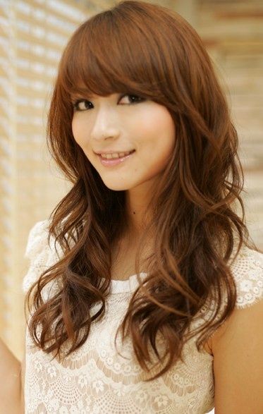 Pretty Long Wavy Hair for Asian Hairstyles