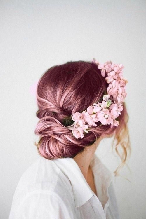 Pretty Pink Colored Hairstyle