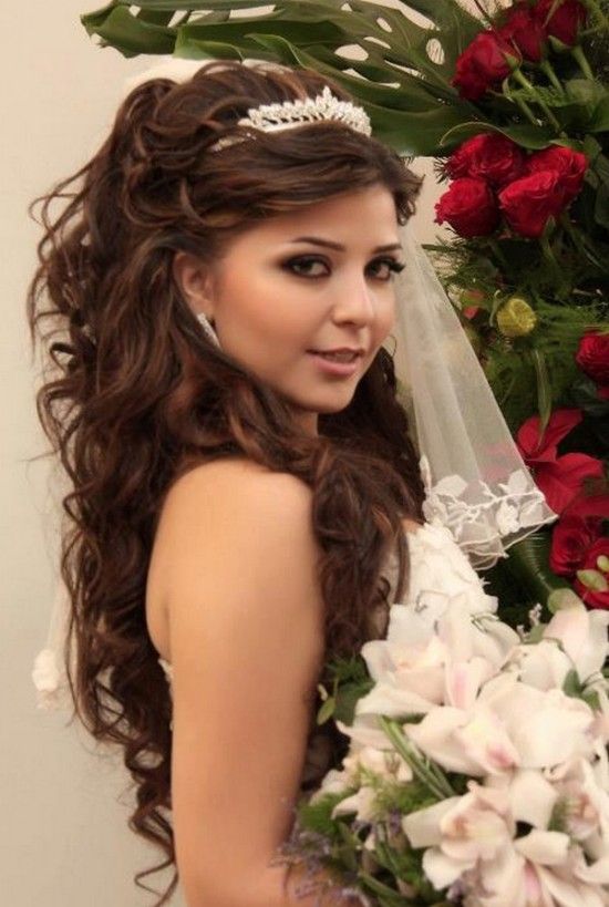 bridal hairstyle with open hair bridal hairstyles hair open bridal ...