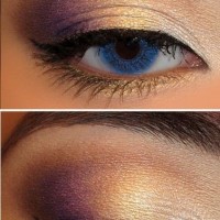 Purple and Gold Eye Shadow