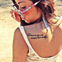 Quote Tattoo on Blade