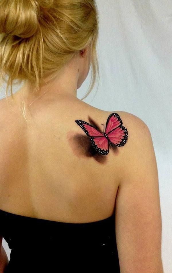 Red Butterfly Tattoo