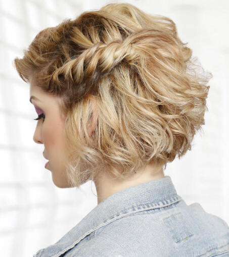 Rope Braided Hairstyle for Medium Hair