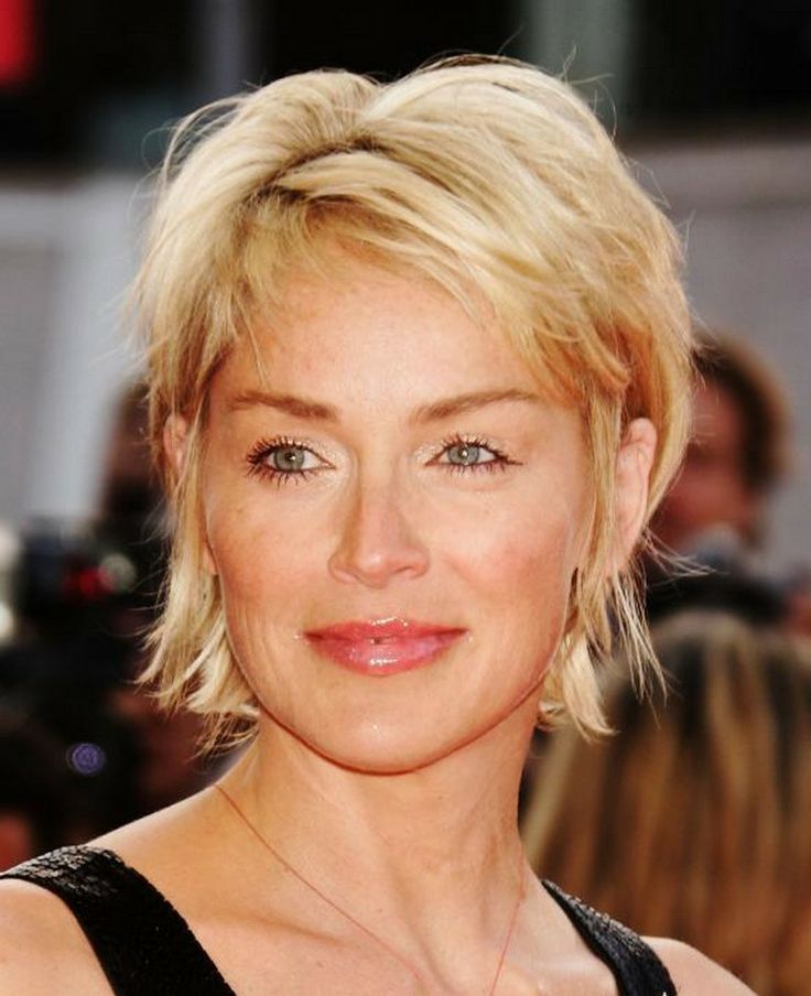 Sharon Stone Short Layered Hairstyle/Pinterest