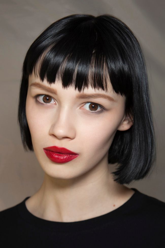 Short Bob Hairstyle With Bangs for Black Hair