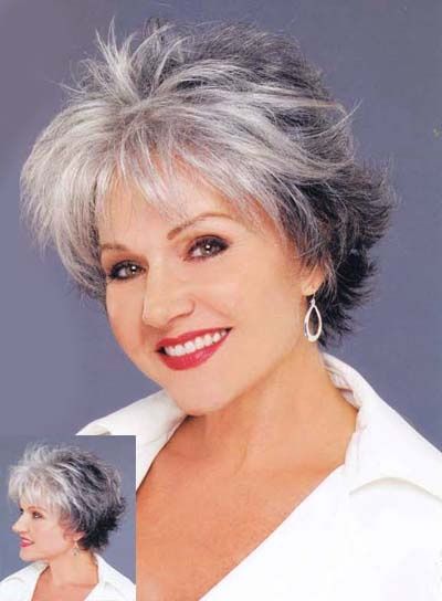 Short Grey Hairstyle for Women Over 50