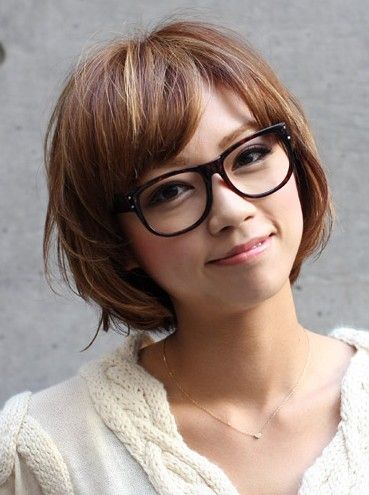 Short Hairstyle With Bangs for Asian Girls