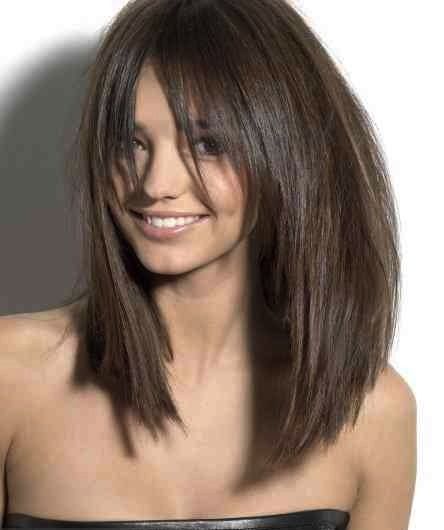 Shoulder Length Layered Straight Hairstyle
