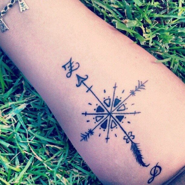 Small Compass Tattoo