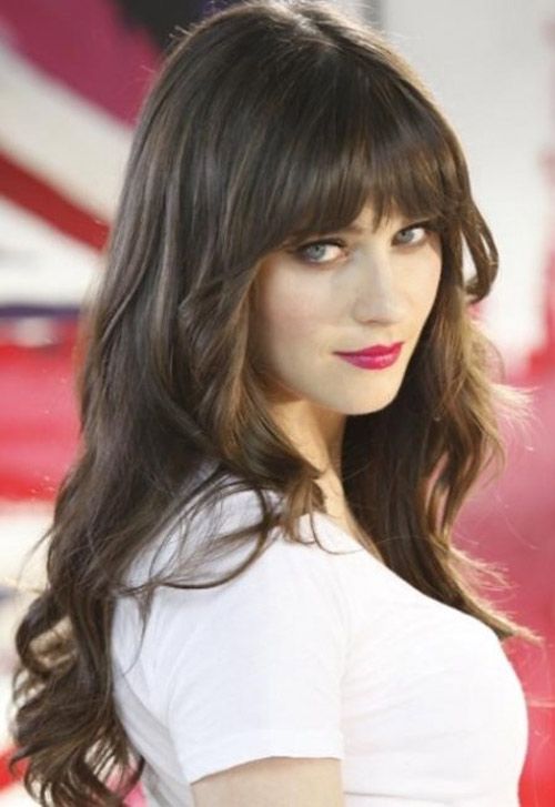 Stunning Brunette Hairstyle With Bangs for Long Hair