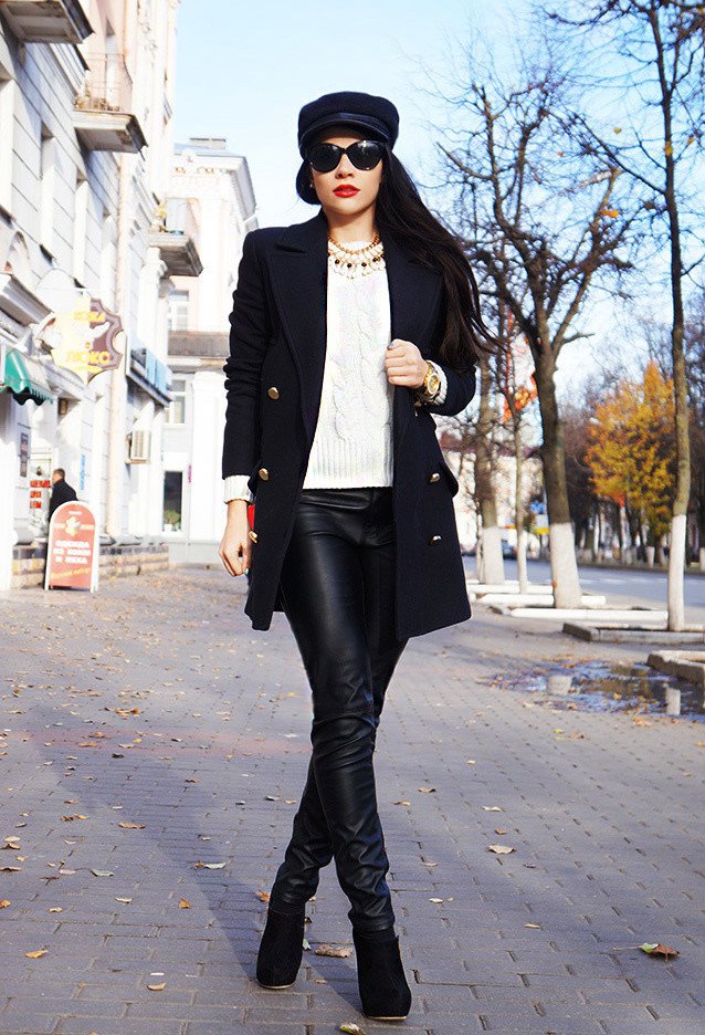 Stylish Fall Outfit Idea with A Hat